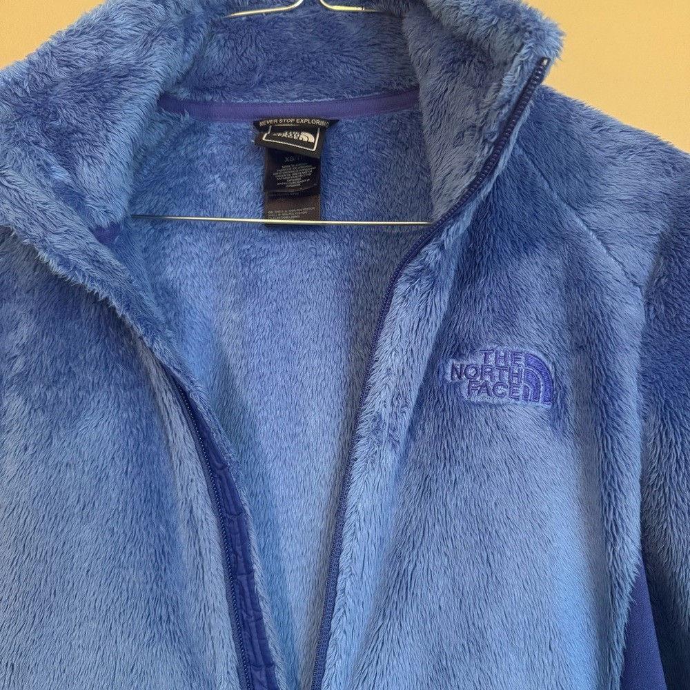 The North Face Tech Osito FullZip Jacket SOFT Periwinkle Logo Womens XS NWOT - Picture 4 of 6